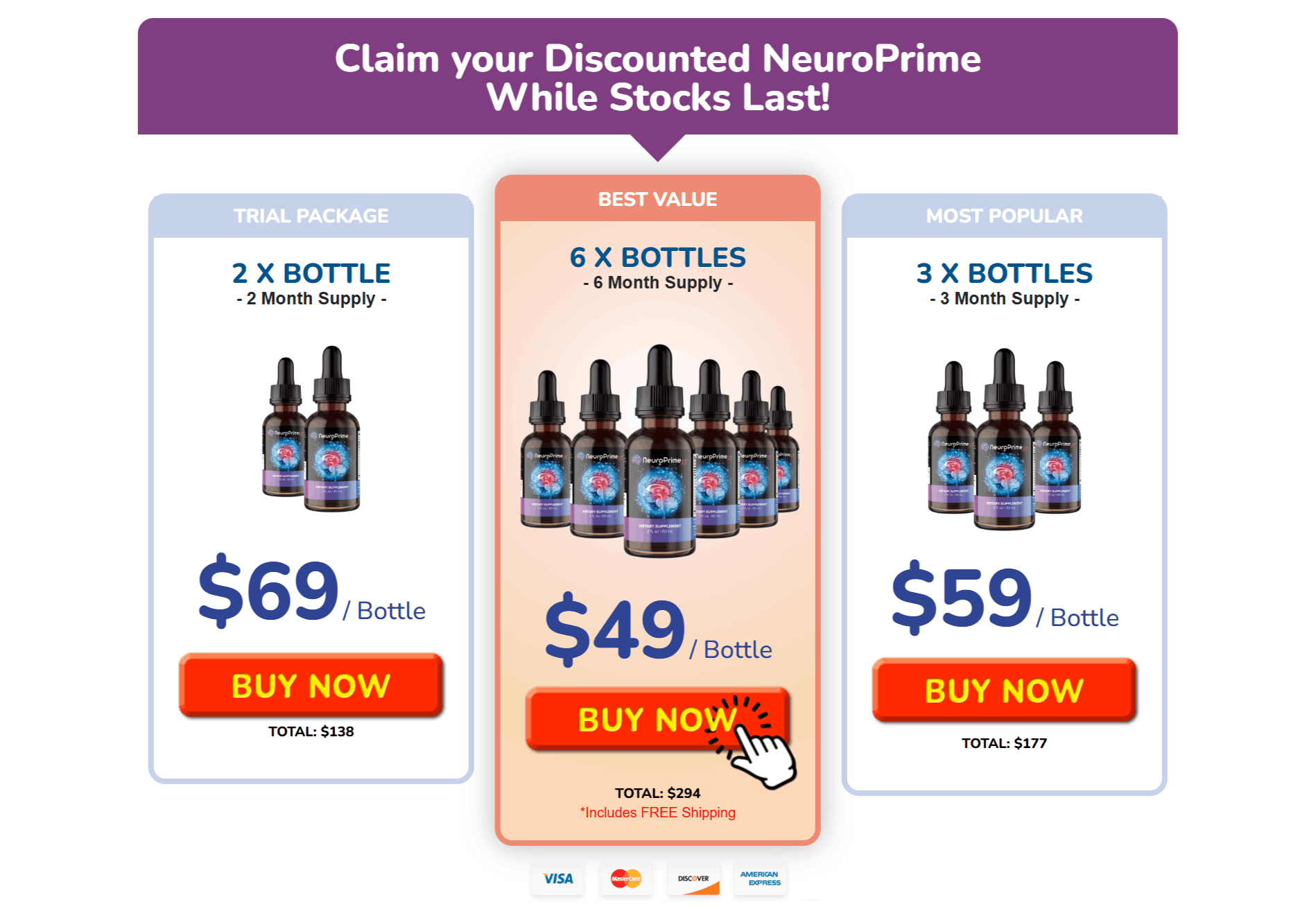 NeuroPrime Price 6 bottle